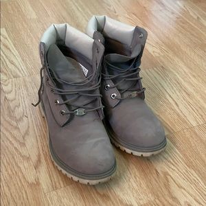 Lightly worn grey timberland boots